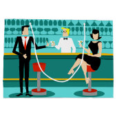 Retro Cocktail Lounge Gift Bag Large Cadeautasje (Achterkant)