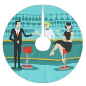 Retro Cocktail Lounge kerstboomrok Kerstboom Rok (Voorkant)