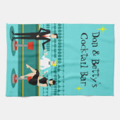 Retro Cocktail Lounge Kitchen Towel Theedoek (Horizontaal)