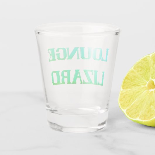 Retro cocktail lounge lizard bar club shot glas (Achterkant)