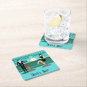 Retro Cocktail Lounge Paper Onderzetter (Insitu)