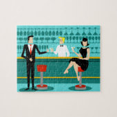 Retro Cocktail Lounge Puzzle Legpuzzel (Horizontaal)