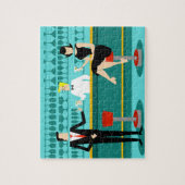 Retro Cocktail Lounge Puzzle Legpuzzel (Verticaal)