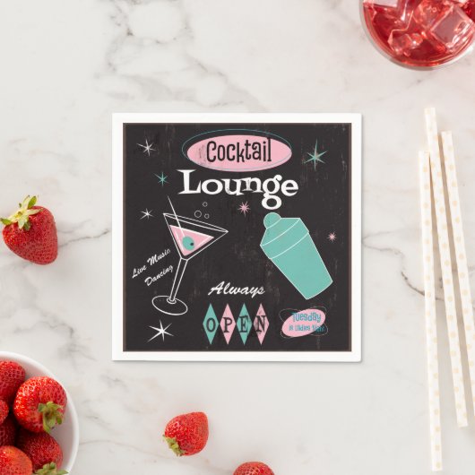 Retro Cocktail Lounge servetten (Insitu)