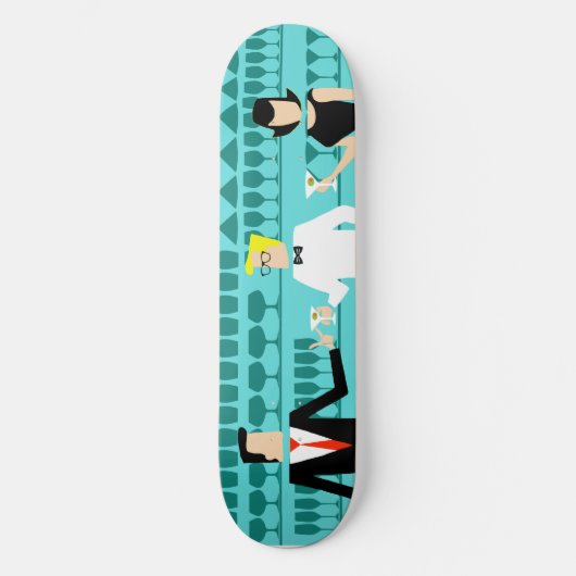 Retro Cocktail Lounge Skateboard (Voorkant)