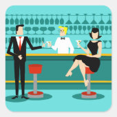 Retro Cocktail Lounge Stickers (Voorkant)