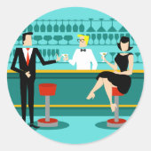 Retro Cocktail Lounge Stickers (Voorkant)