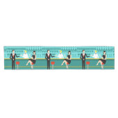 Retro Cocktail Lounge Table Runner Korte Tafelloper (Horizontaal)