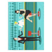 Retro Cocktail Lounge Tablecloth Tafelkleed (Voorkant)