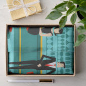 Retro Cocktail Lounge-weefselpapier Tissuepapier (Geschenk)