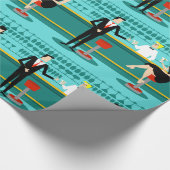 Retro Cocktail Lounge Wrapping Paper Cadeaupapier (Hoek)