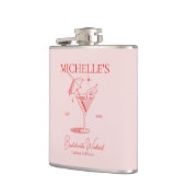 Retro Cocktail Meisjesuitje Heupfles (Links)