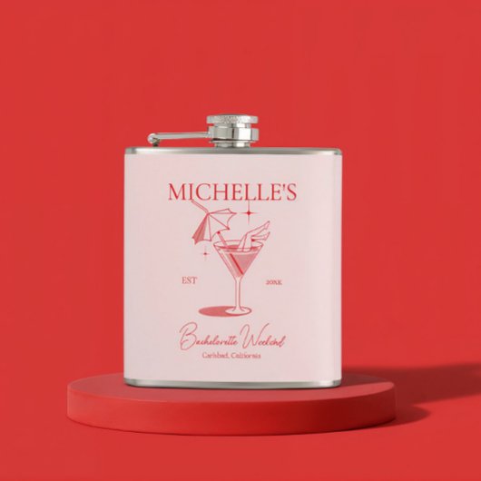 Retro Cocktail Meisjesuitje Heupfles