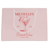 Retro Cocktail Meisjesuitstapfeestje Groot Cadeauzakje (Voorkant)