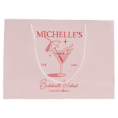 Retro Cocktail Meisjesuitstapfeestje Groot Cadeauzakje (Achterkant)