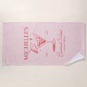 Retro Cocktail Meisjesuitstapfeestje Strandlaken (Voorkant)