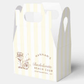 Retro Cocktail Modern Bachelorette Bruin Bedankdoosjes (Geopend)