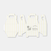 Retro Cocktail Modern Bachelorette Geel Bedankdoosjes (Uitgevouwen)