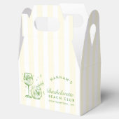 Retro Cocktail Modern Bachelorette Groen Bedankdoosjes (Geopend)