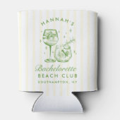 Retro Cocktail Modern Bachelorette Groen Blikjeskoeler (Achterkant)