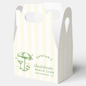 Retro Cocktail Modern Bachelorette Groen & Geel Bedankdoosjes (Geopend)