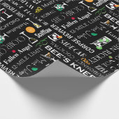 Retro Cocktail Names Patroon Cadeaupapier (Hoek)