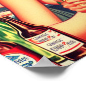 Retro Cocktail Party Illustratie Poster (Hoek)