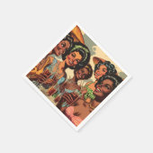 Retro cocktail party meisjes servet (Hoek)