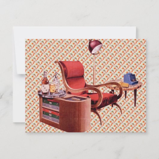 Retro Cocktail Party uit de jaren 40 Kaart (Voorkant)