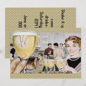 Retro Cocktail Party uit de jaren '50 Kaart (Voorkant / Achterkant)