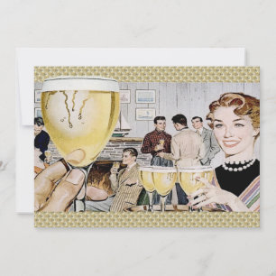 Retro Cocktail Party uit de jaren '50 Kaart