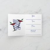 Retro Cocktail Party Uitnodiging (Binnen)