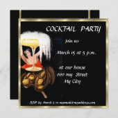 Retro Cocktail Party - Uitnodiging (Voorkant / Achterkant)