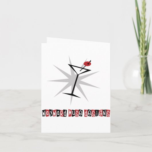 Retro Cocktail Party Uitnodiging (Achterkant)