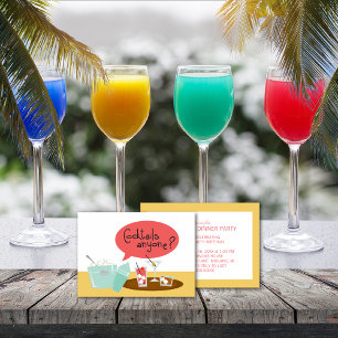Retro Cocktail Party-uitnodigingen Kaart