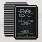 Retro Cocktail Party-Vrijgezellenfeest Kaart (Voorkant / Achterkant)