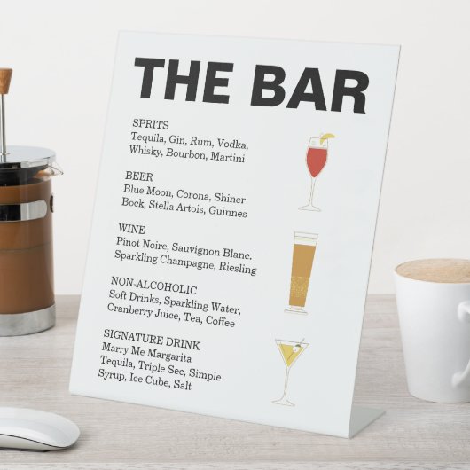 Retro Cocktail Pedestal Sign Reclamebord Met Voetstuk (Insitu)