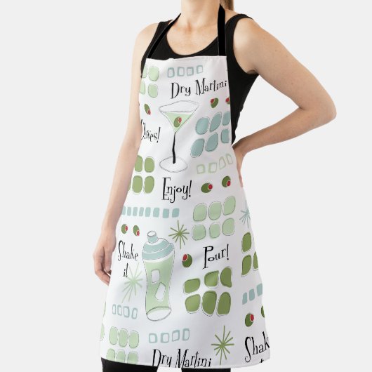 Retro Cocktail uit de midden eeuw Eames Style Schort (Insitu)