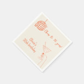 Retro Cocktail Verjaardagsfeestje fancy Servet (Hoek)