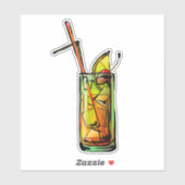 Retro Cocktail Vibes Sticker (Vel)