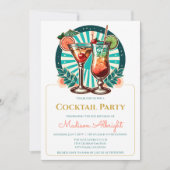 Retro Cocktailparty Kaart (Voorkant)