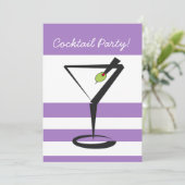 Retro cocktailparty uitnodiging (Staand voorkant)