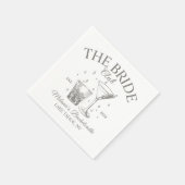 Retro Cocktails Bachelorette Party Servet (Hoek)