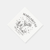 Retro Cocktails Bachelorette Party Servet (Hoek)