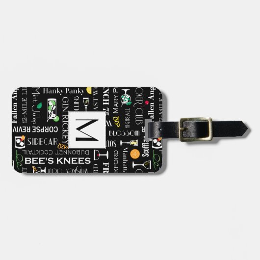 Retro Cocktails Bagagelabel (Voorkant horizontaal)