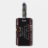 Retro Cocktails Bagagelabel (Achterkant verticaal)