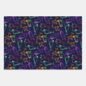 Retro Cocktails Collage Inpakpapier Vel (Voorkant)