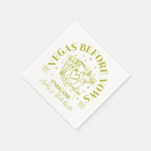 Retro Cocktails Gele Bachelorette Party Servet (Hoek)