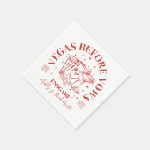 Retro Cocktails Red Bachelorette Party Servet (Hoek)