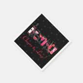 Retro cocktails Valentijnsdagfeest Servet (Hoek)